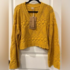 POL V-Neck Mustard Sweater